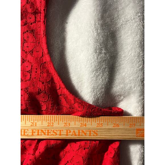 The Limited Size 2X Red Lace Sleeveless Tunic Top Romantic Boho Cottagecore - Picture 10 of 11